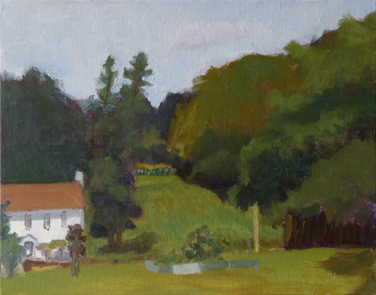Haldeman Garden View by Joanne McIlvaine  Image: Painted at the Haldeman Mansion north of Bainbridge