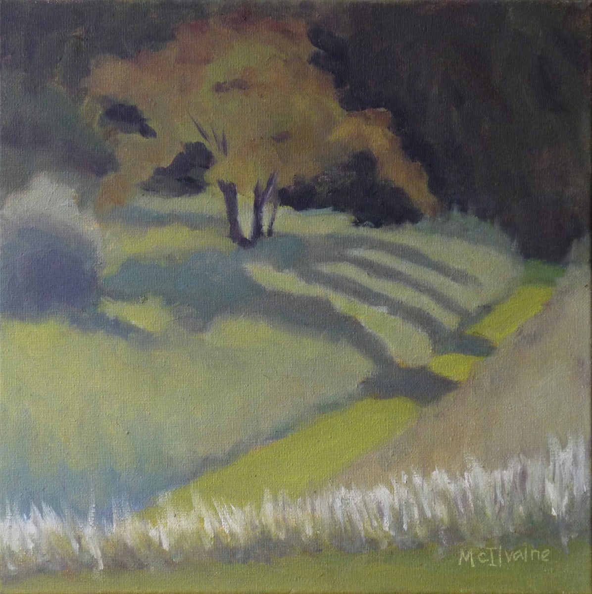 Meditation on Shadows by Joanne McIlvaine  Image: Painted in September at Susquehannock State Park in Lancaster County, PA