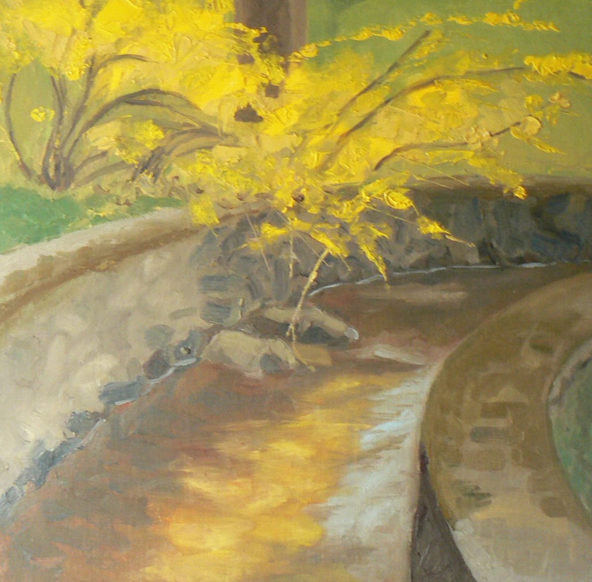 Spring Gold by Joanne McIlvaine  Image: Painted at Long's Park in spring