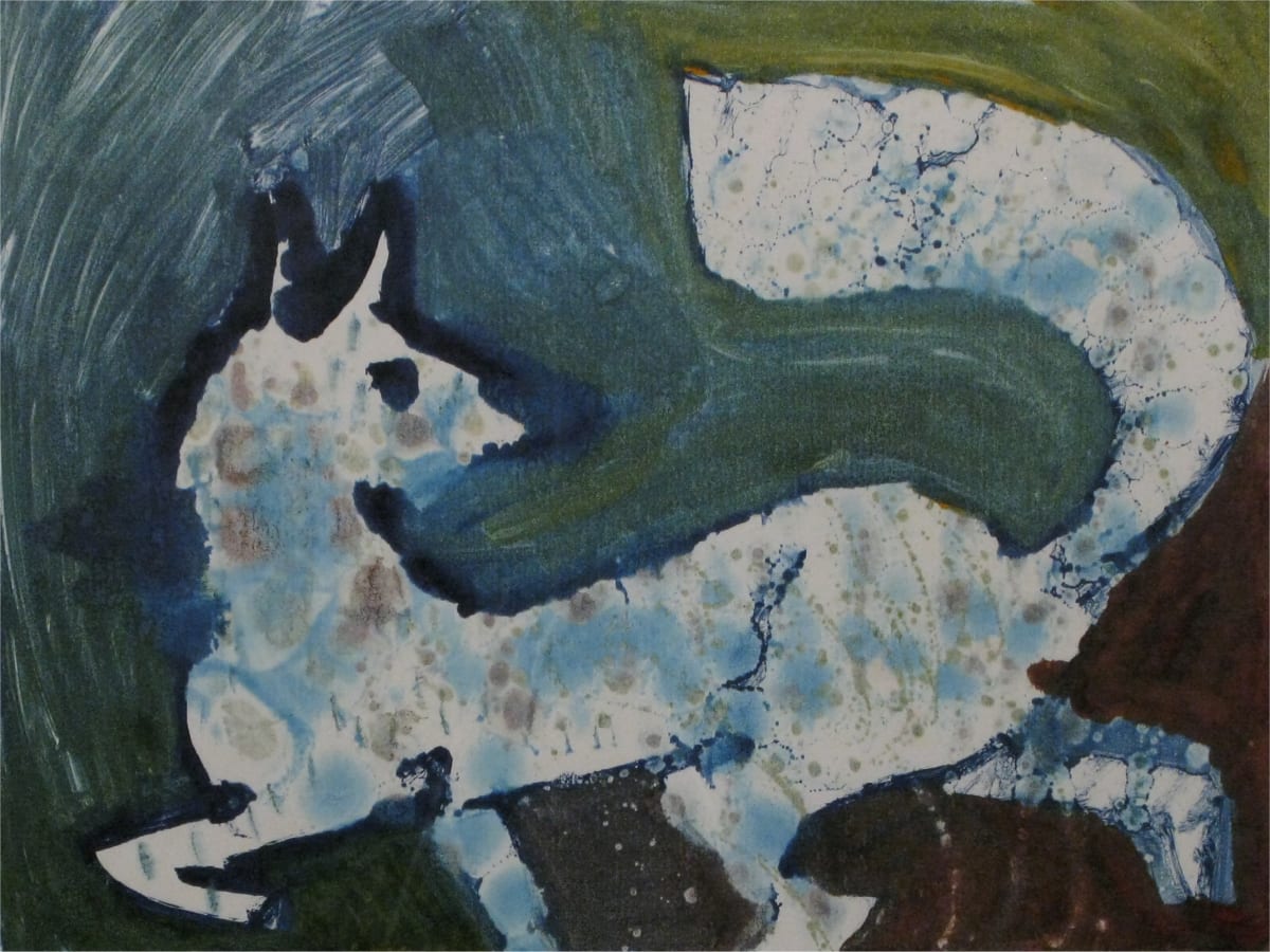 Blue Fox Sifting Wind by Beth Nilges-Nehamkin 