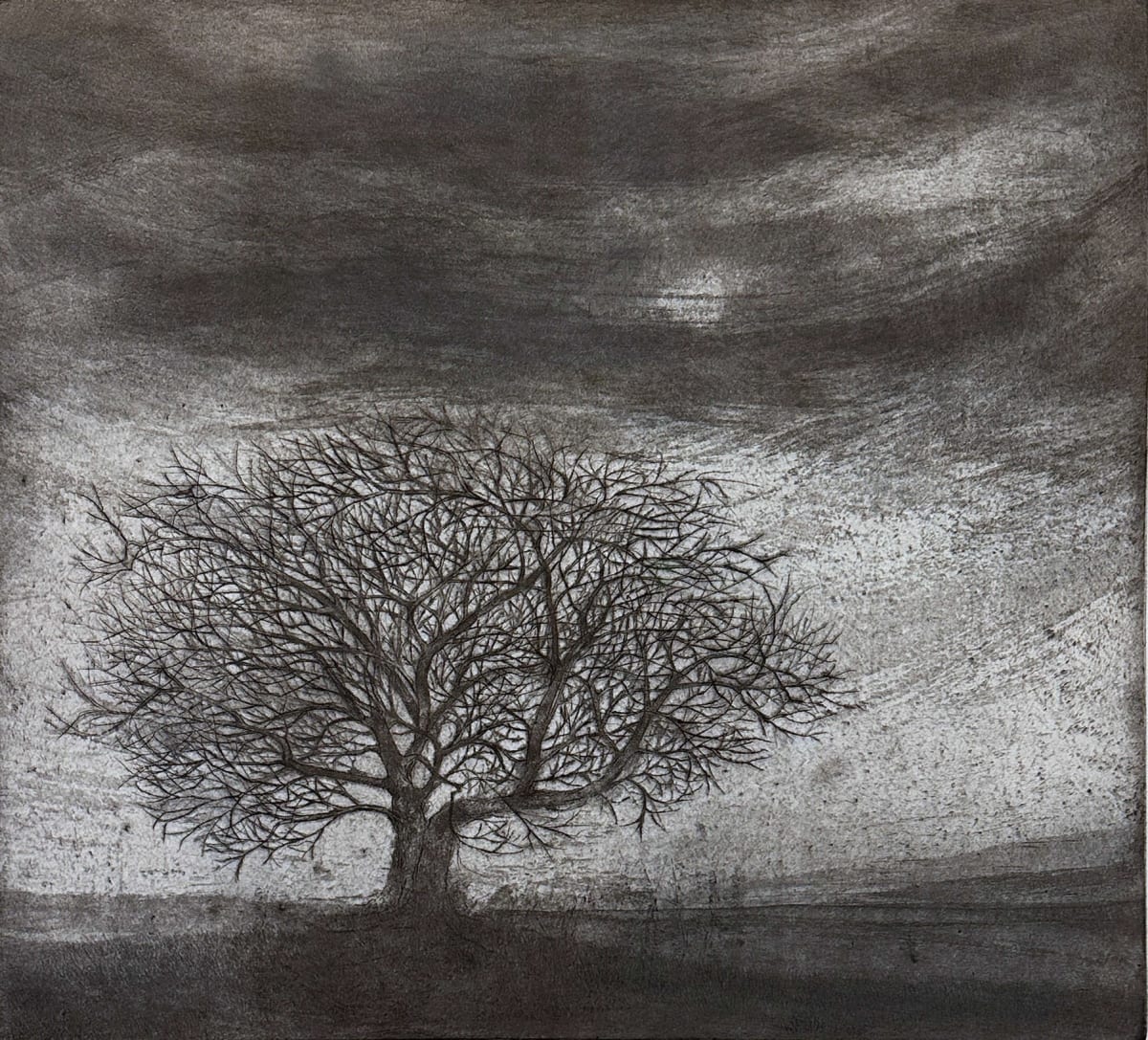 Old Tree-New Moon by Jean Kubota Cassill 