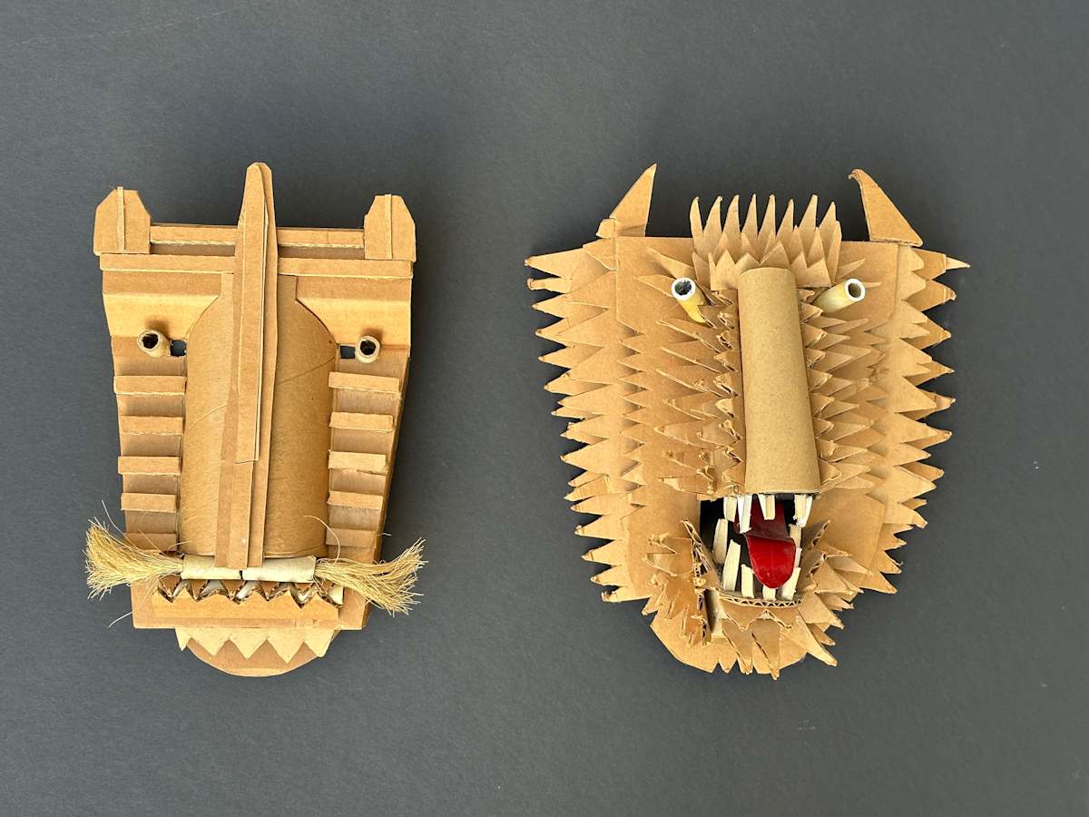 Wolf Mask and Tigre Mask by Christopher Pekoc 