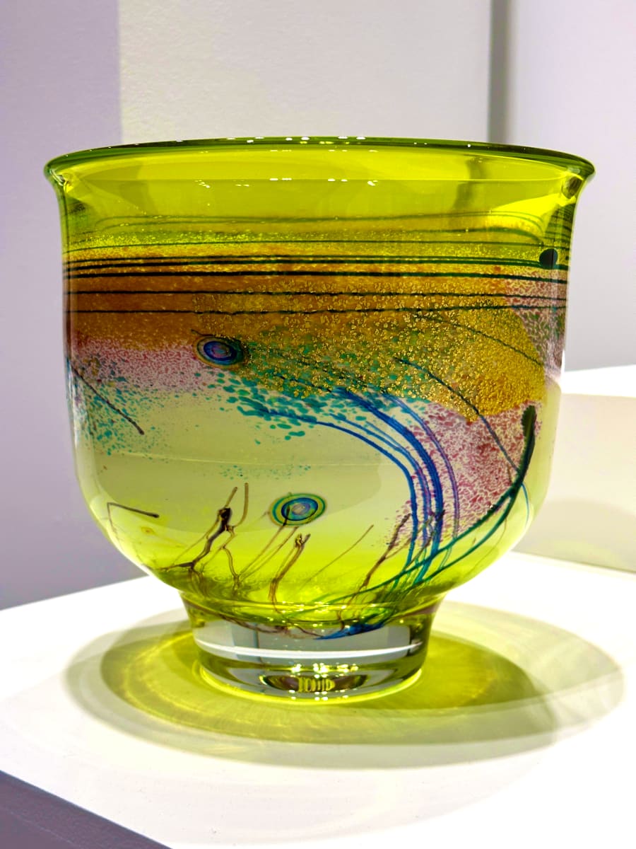 Yellow Green Bowl by Earl James 