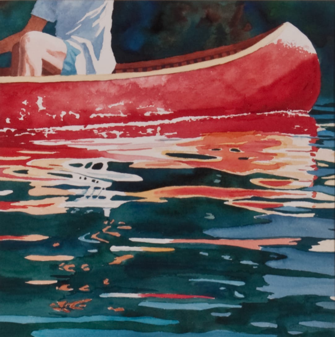 Red Canoe by Carol Prior 