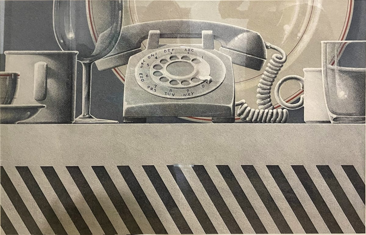 Telephone Mug Plate by Hugh Kepets  Image: Silent Auction - Opening Bid: $100