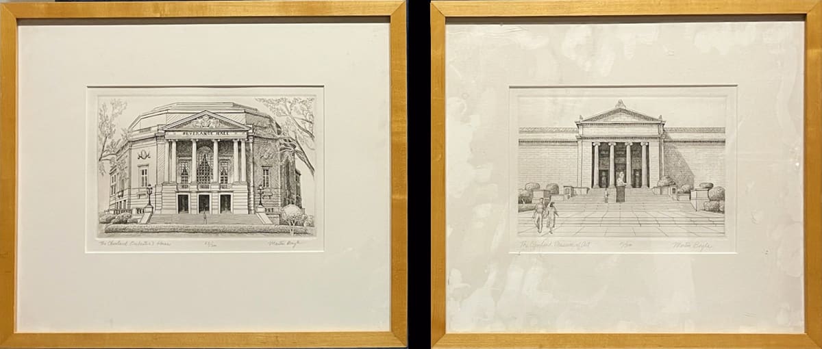 The Cleveland Orchestra's Home and the Cleveland Museum of Art by Martin Boyle  Image: Silent Auction - Opening Bid: $150 (offered as pair)