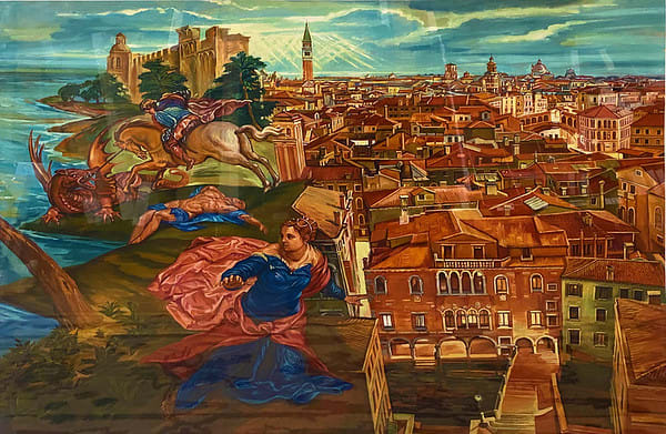 St George Over the City of Venice by Phyllis Seltzer 