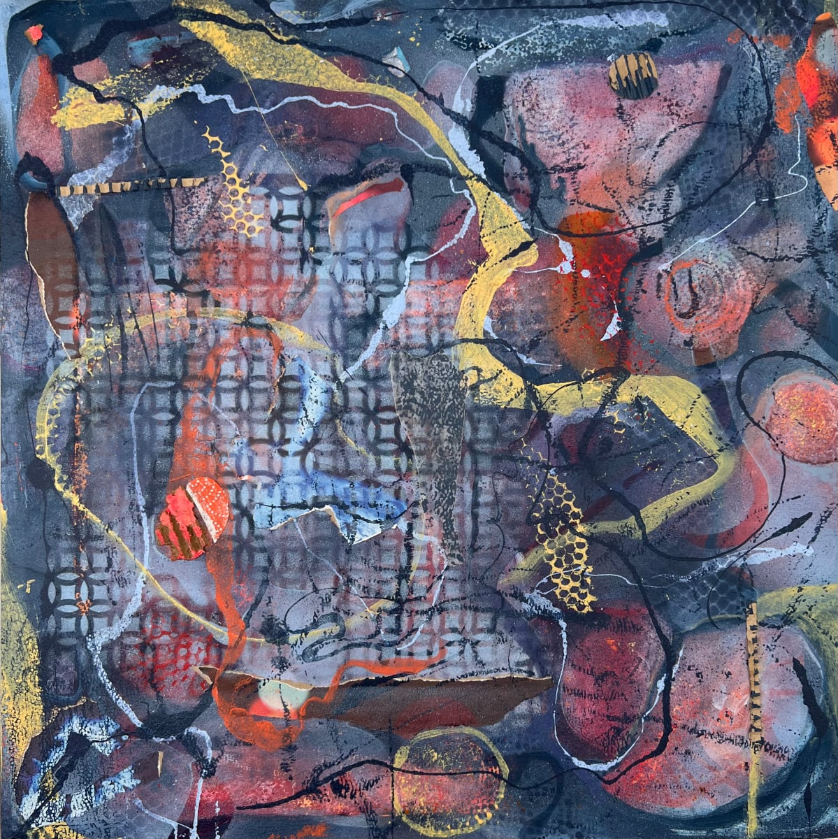 4th Street Station by Shawn Marshall  Image: 4th Street Station, 18x18, Mixed Media on Panel, 2022