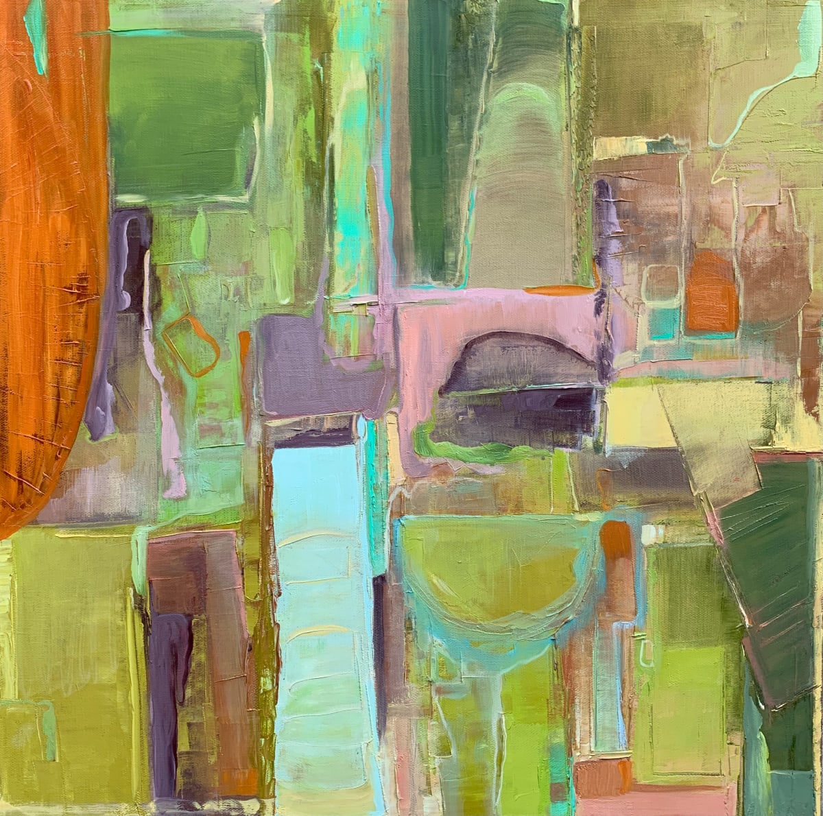 Garden Vert  Image: Garden Vert, 20x20, Oil on Canvas