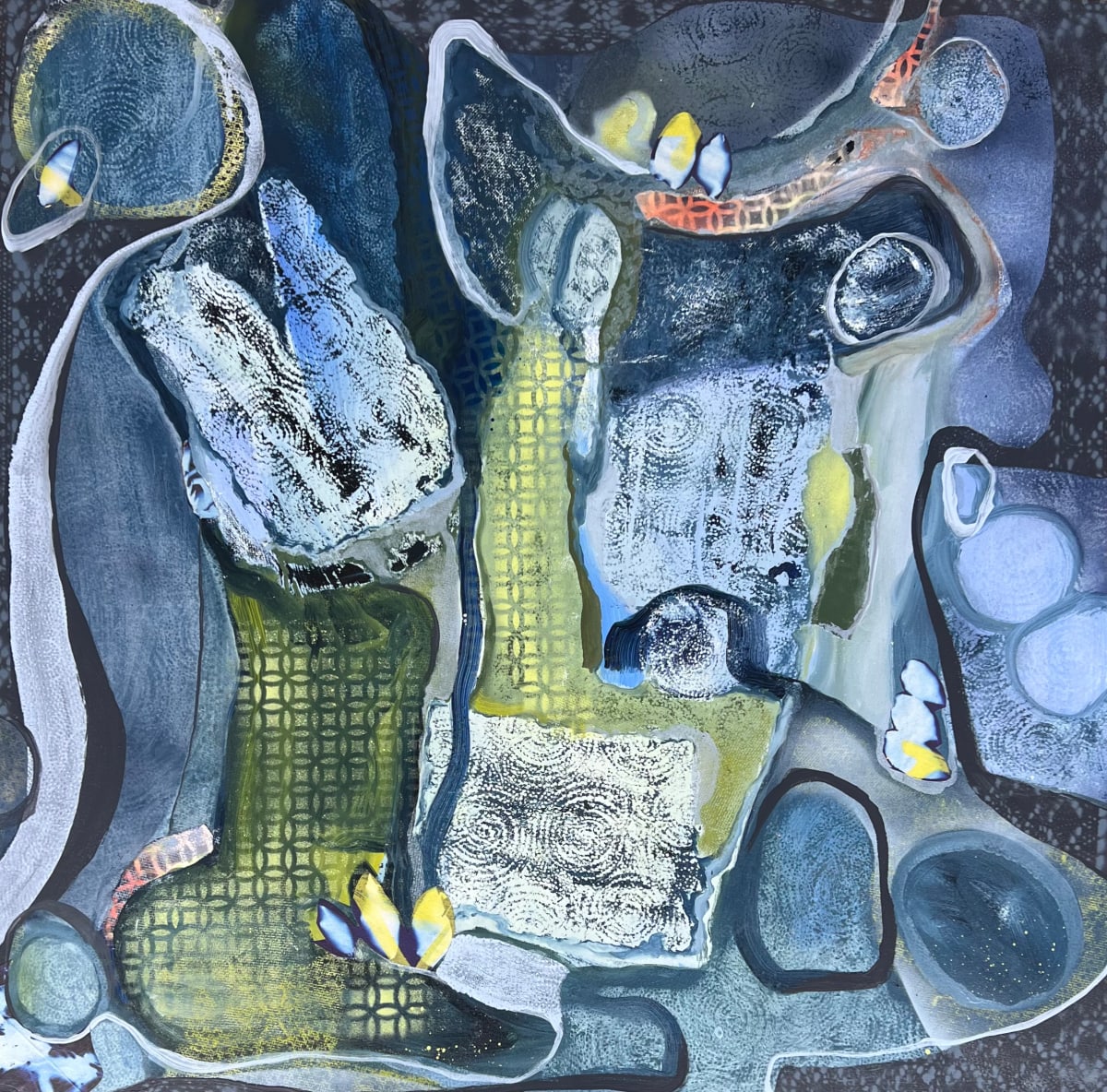 The Bullfighter's Dream by Shawn Marshall  Image: 30x30, Mixed Media on Panel