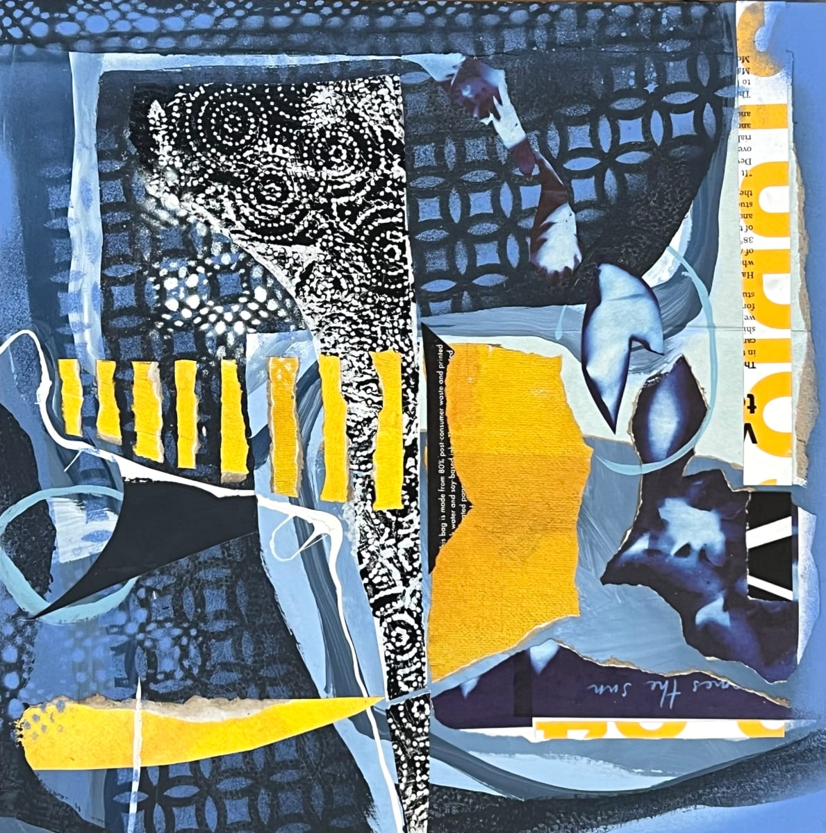 Drifting by Shawn Marshall  Image: Drifting, 12x12, Mixed Media on Panel, 2023