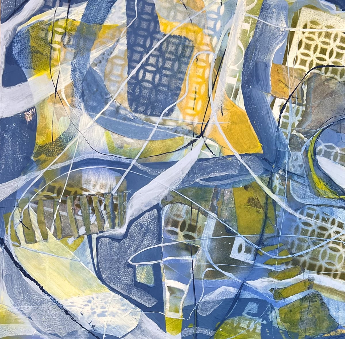Yellow and Blue Composition 1 by Shawn Marshall, Image 1.