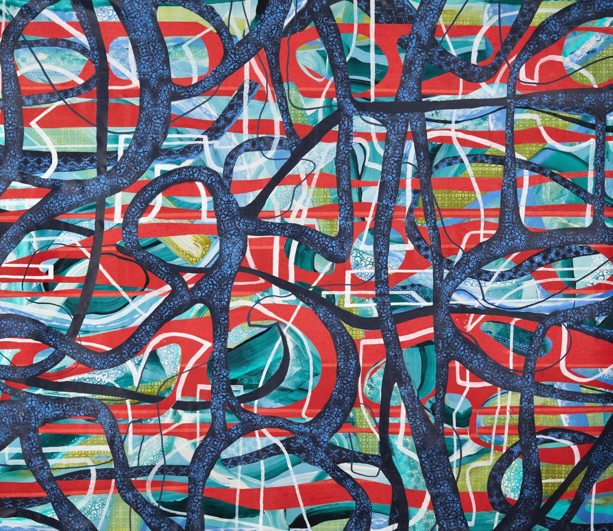 Cosmic Blue by Shawn Marshall  Image: Cosmic Blue, 56x68in, Mixed Media on Canvas