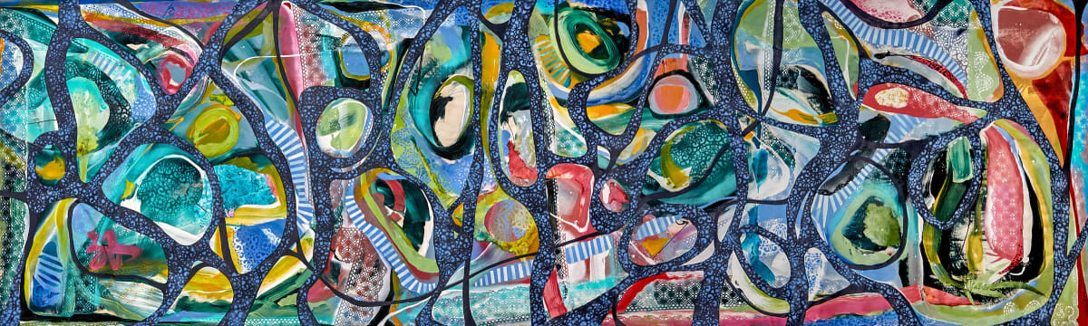 Stardust by Shawn Marshall  Image: 29x104, Mixed Media on Panel