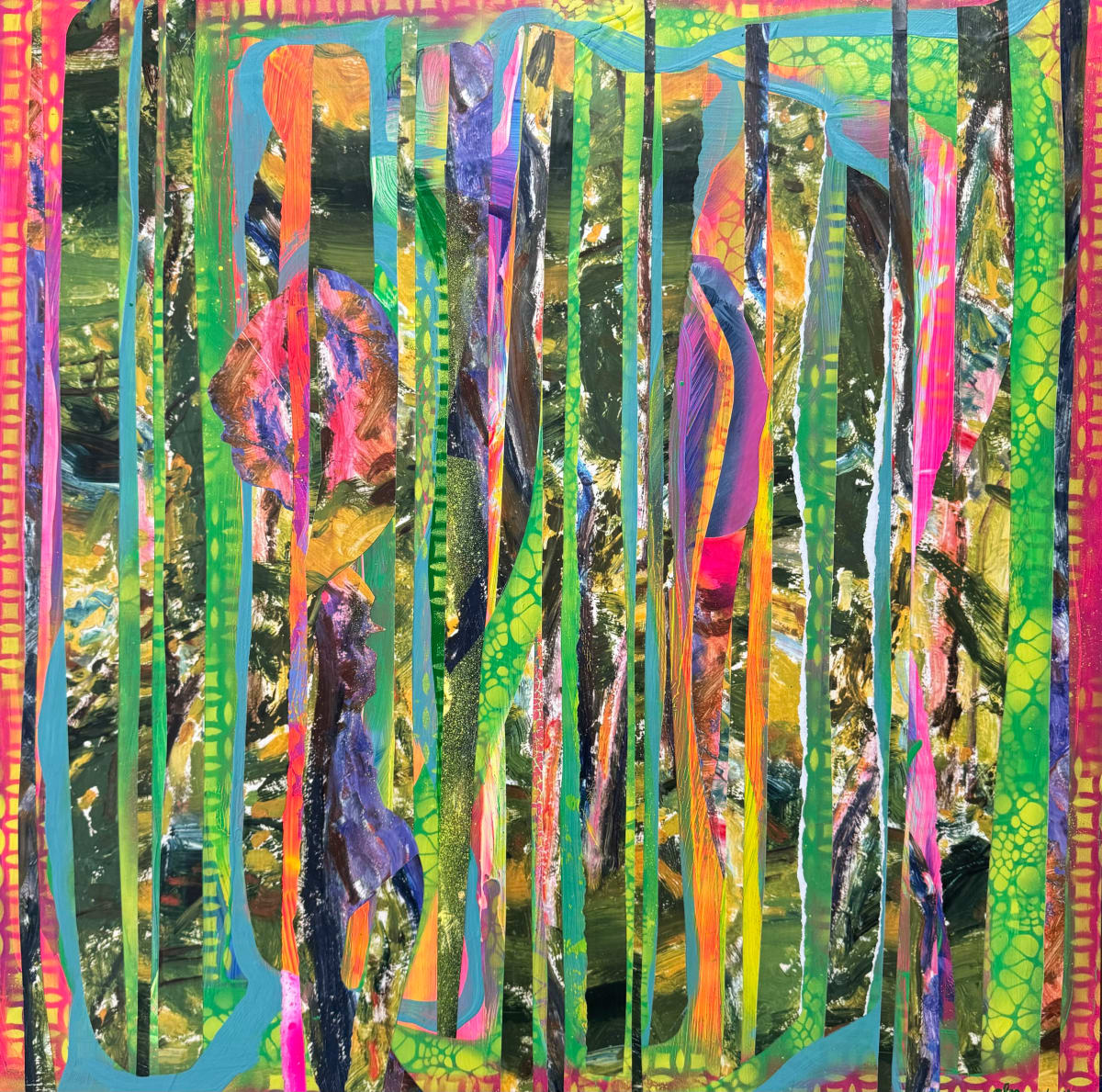 Through the Trees 3 by Shawn Marshall  Image: Through the Trees 3, 24x24, Mixed Media on Panel