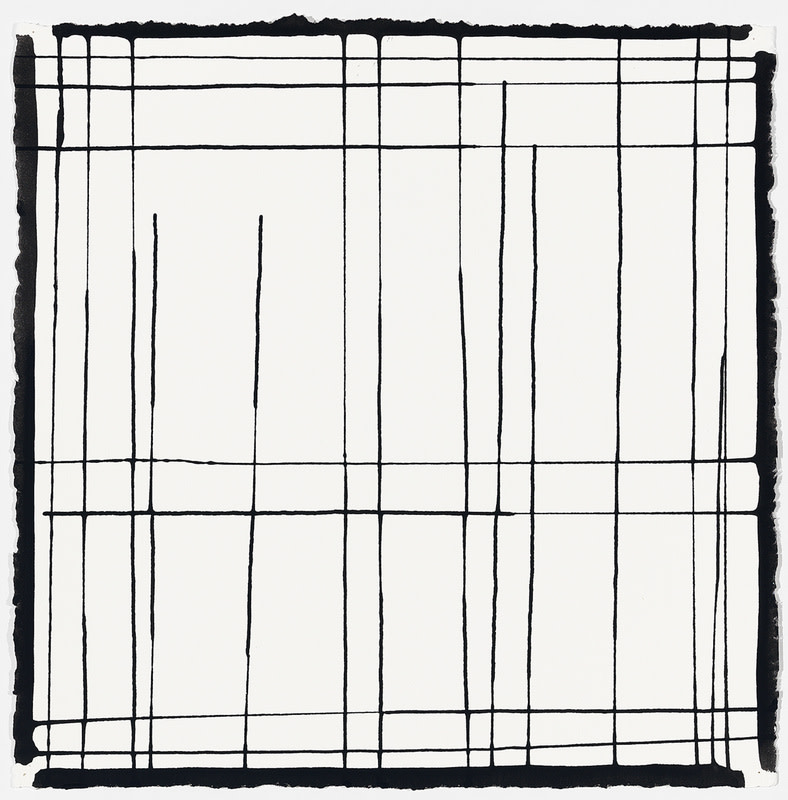 Gravity Drawing: Black on White #2 by Lynn Basa 