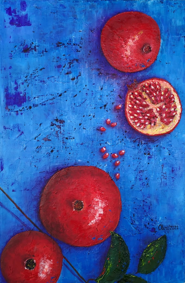 Pomegranates #6 by Olena Kvit (Kharchyshyna) 