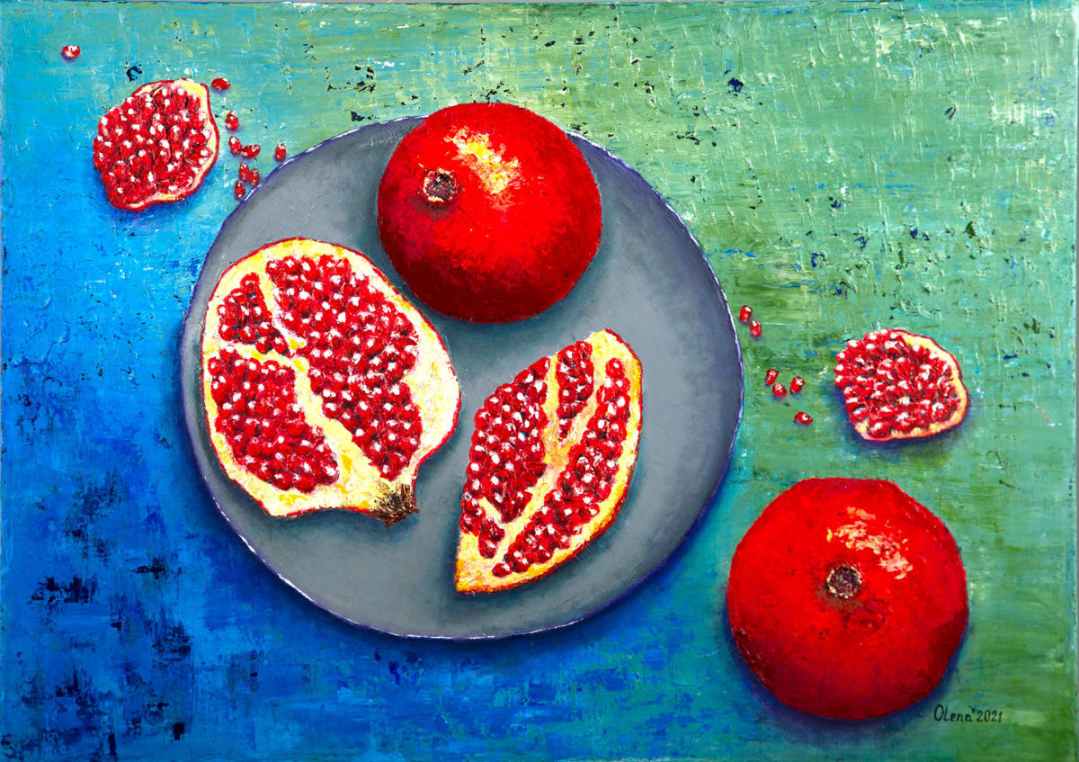 Pomegranates #4 by Olena Kvit (Kharchyshyna) 