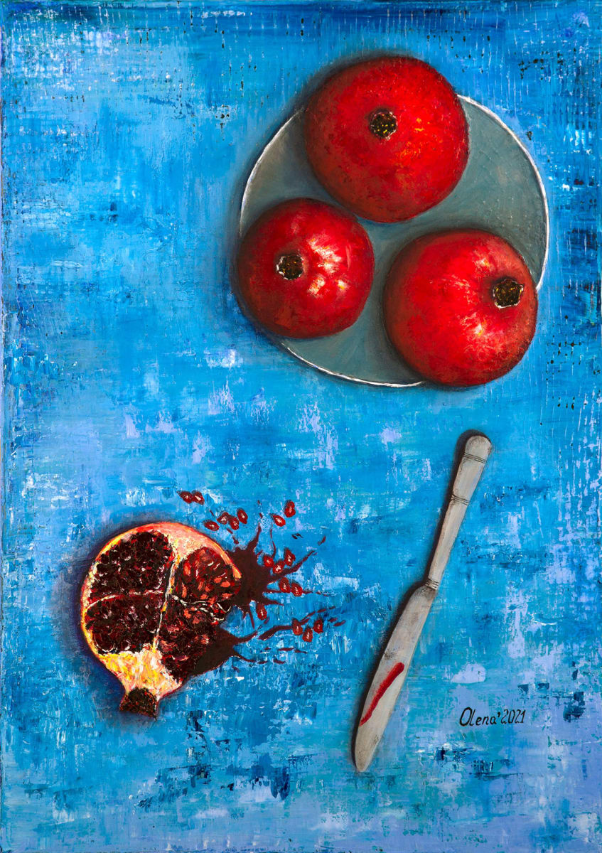 Pomegranates #3 by Olena Kvit (Kharchyshyna) 