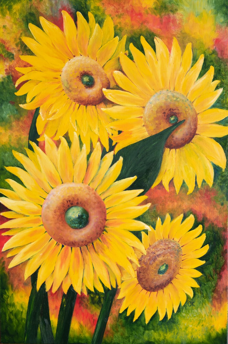 Sunflowers by Olena Kvit (Kharchyshyna) 