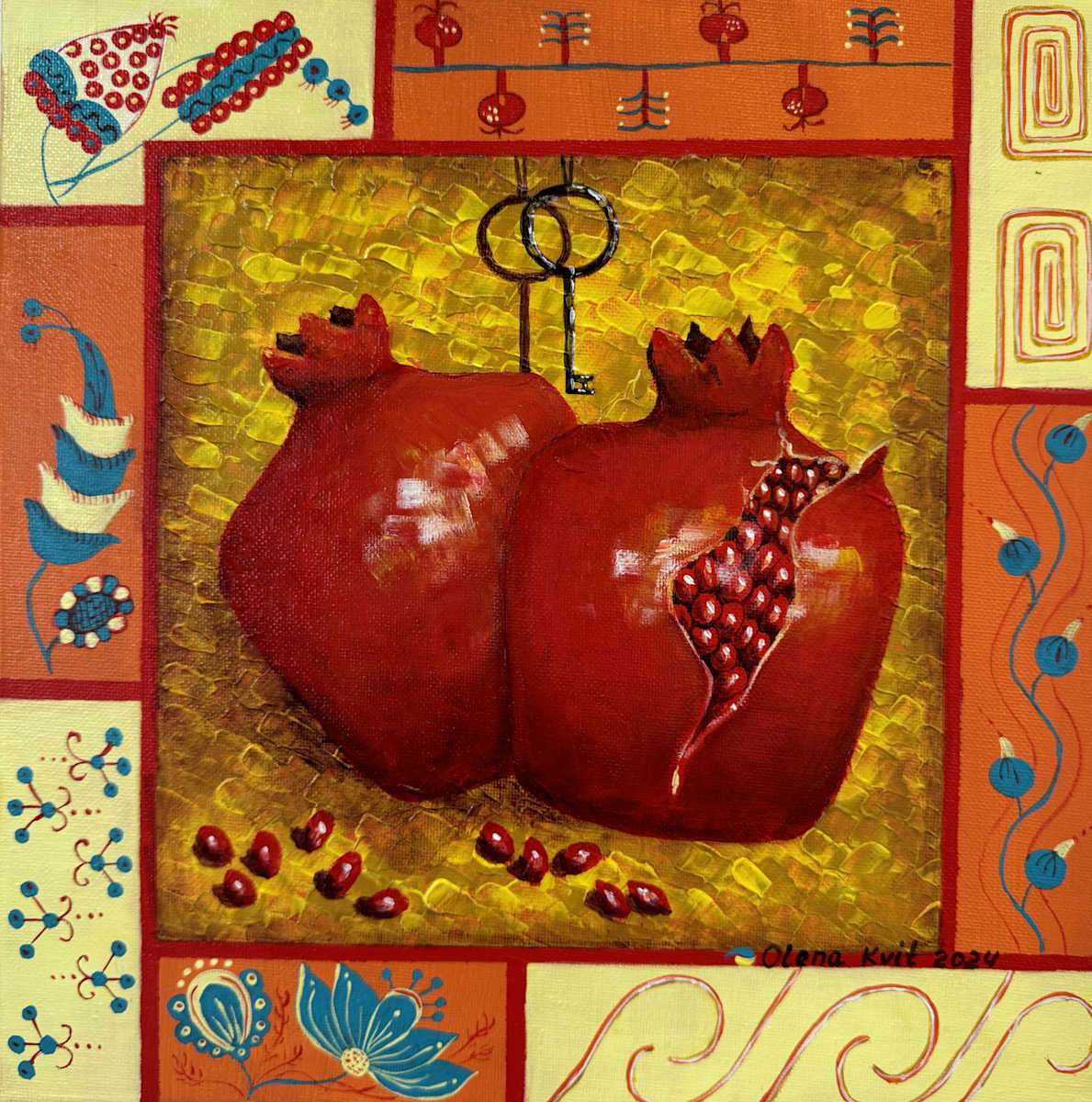 Pomegranates 25 by Olena Kvit 