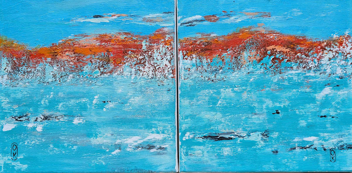 L’éveil des flots #1, 20x20        L’éveil des flots #2, 20x20 by Olena Kvit 