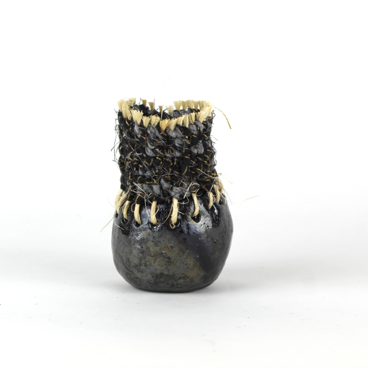 Woven Raku Vessel 2 by Essa Baird 