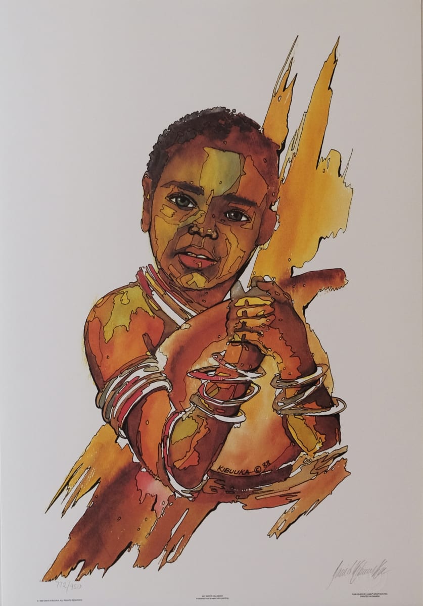 My Water Calabash by OTYO Art Collection  Image: child with with calabash
