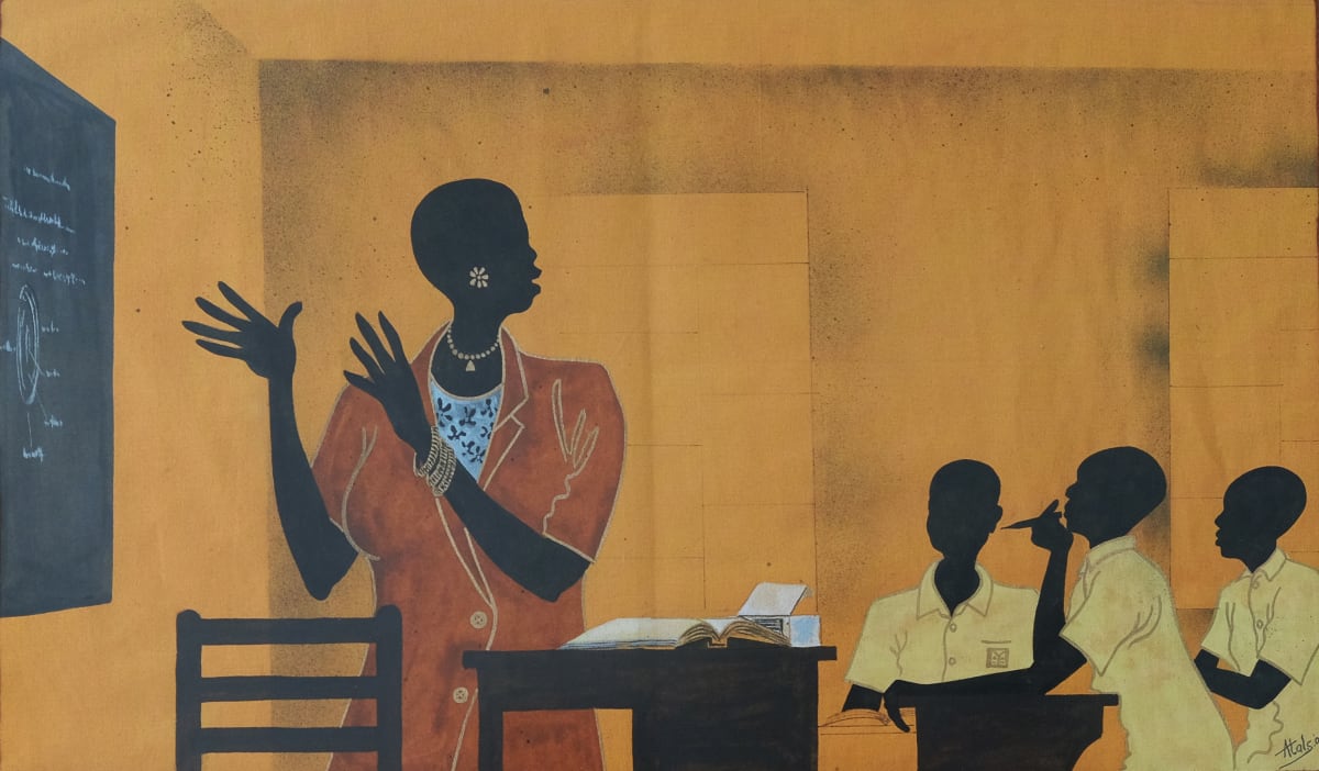 Equality Call by OTYO Art Collection  Image: African women and children in a school classroom.
