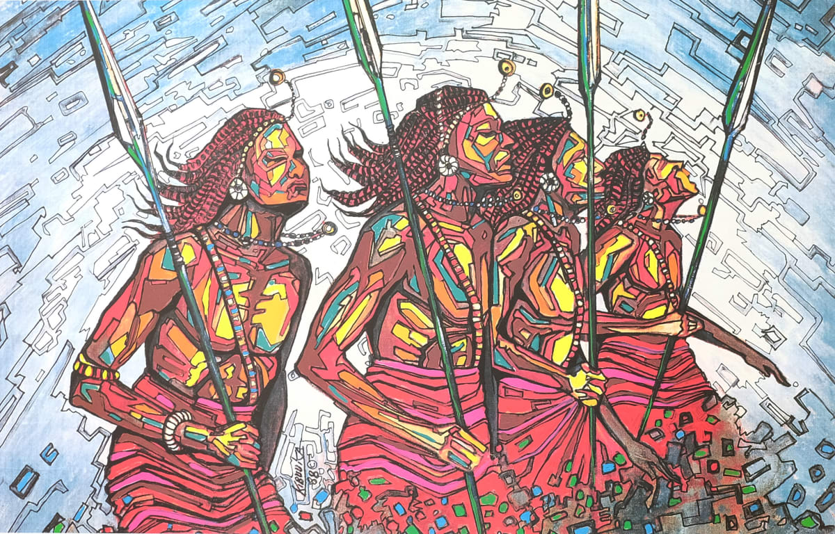 Ceremonial Dance (Masaaii Warriors)  Image: Masaaii warriors. African ceremonial dance. 