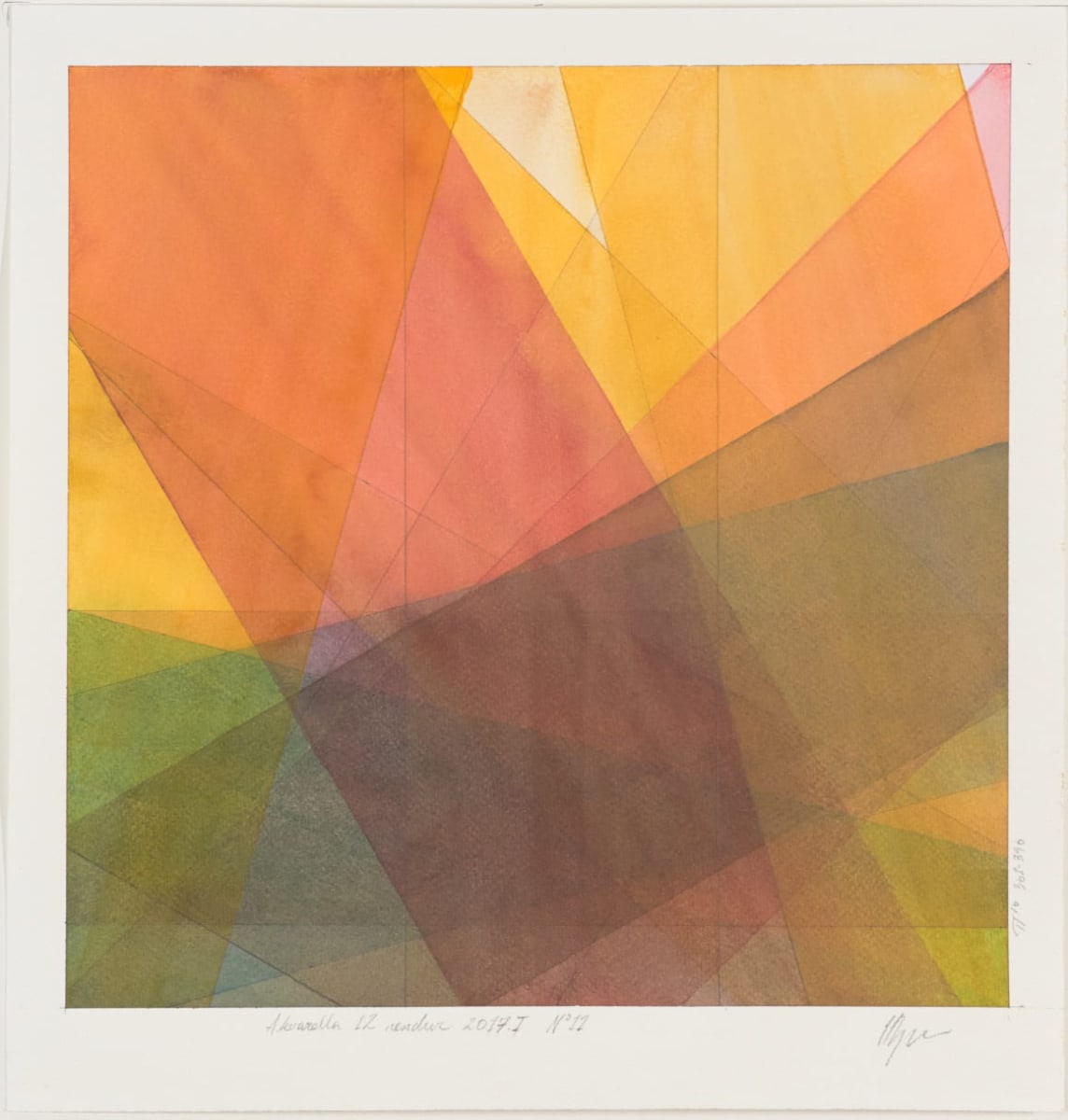 Akvarella 12 rendur 32×32 N°11 by Hlynur Helgason 