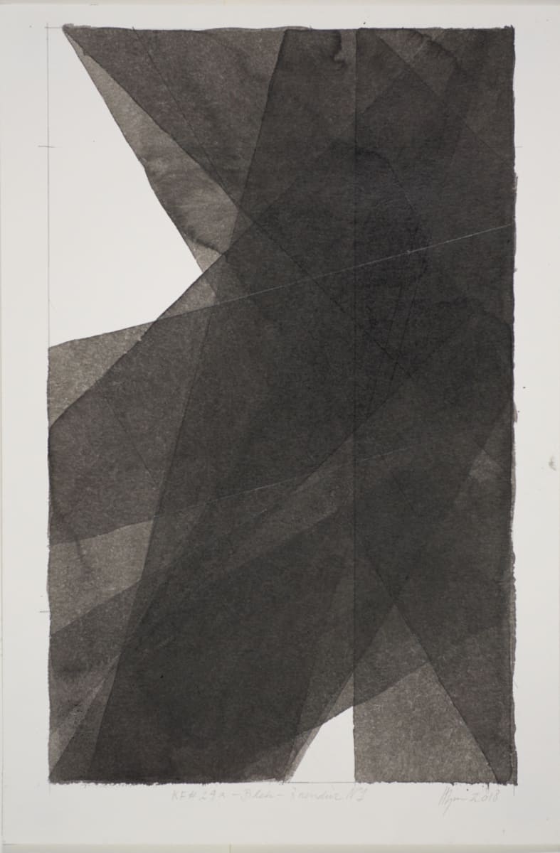 Blek 8 rendur 20x32 N°1 by Hlynur Helgason  Image: 8 rendur/stripes – blek og blýantur/ink and pencil 20x32cm N°1 2018