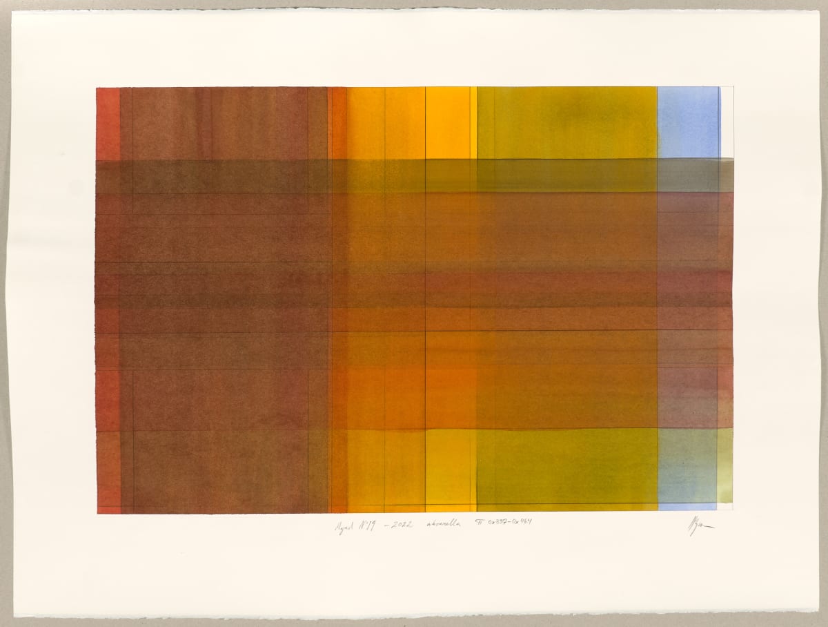 Mynd N°14 – 2022 akvarella by Hlynur Helgason 