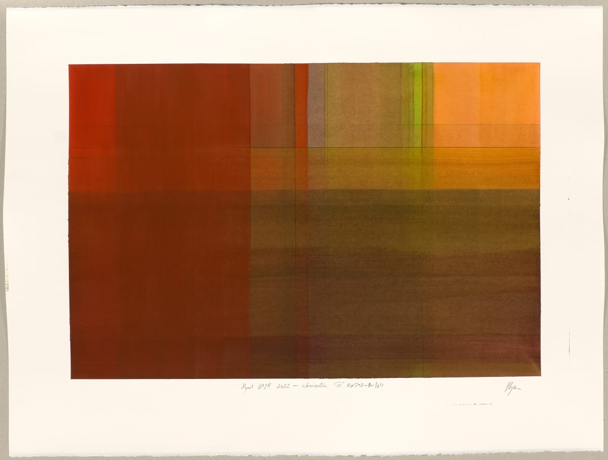 Mynd N°19 – 2022 akvarella by Hlynur Helgason 