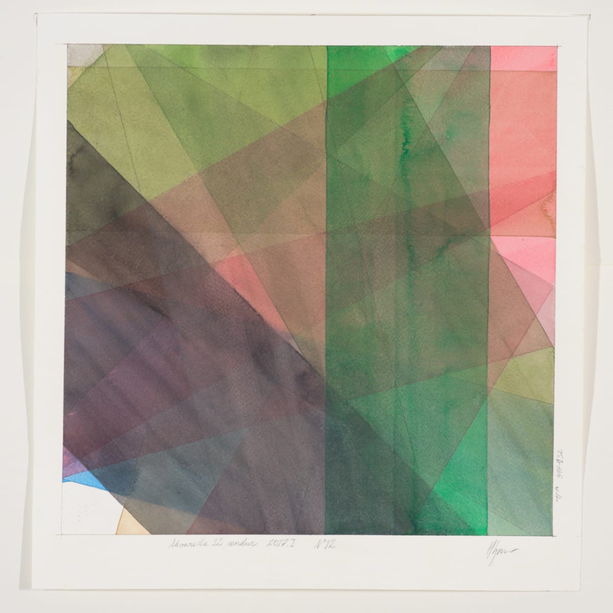 Akvarella 12 rendur 32×32 N°12 by Hlynur Helgason 