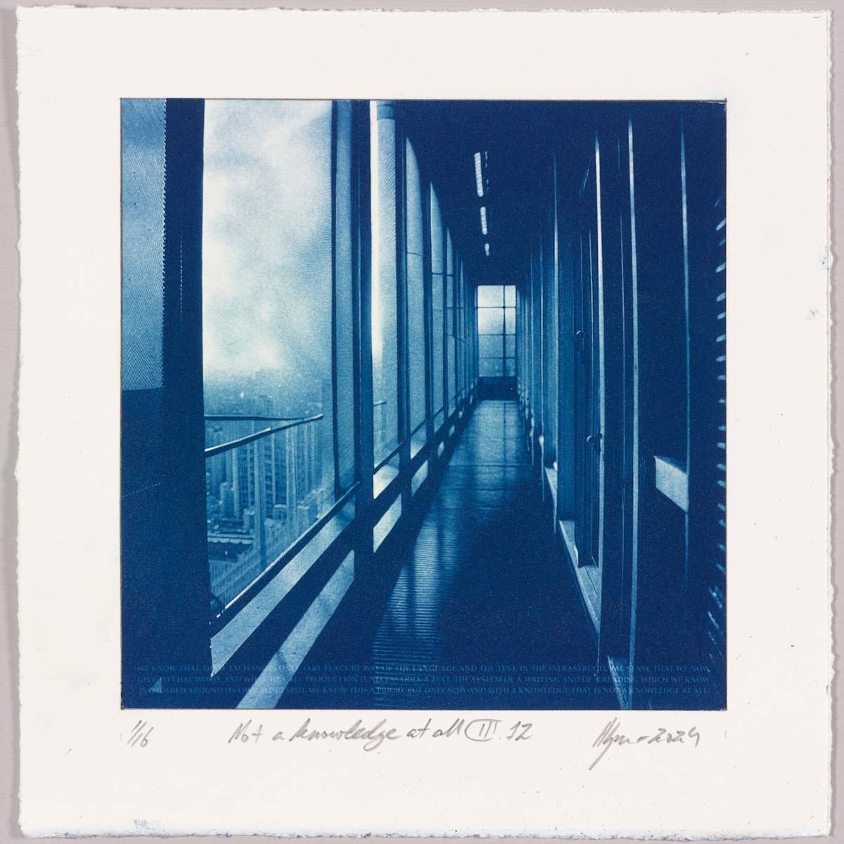 Not a knowledge at all III.12 – generated cyanotype photograph 1/6 by Hlynur Helgason 