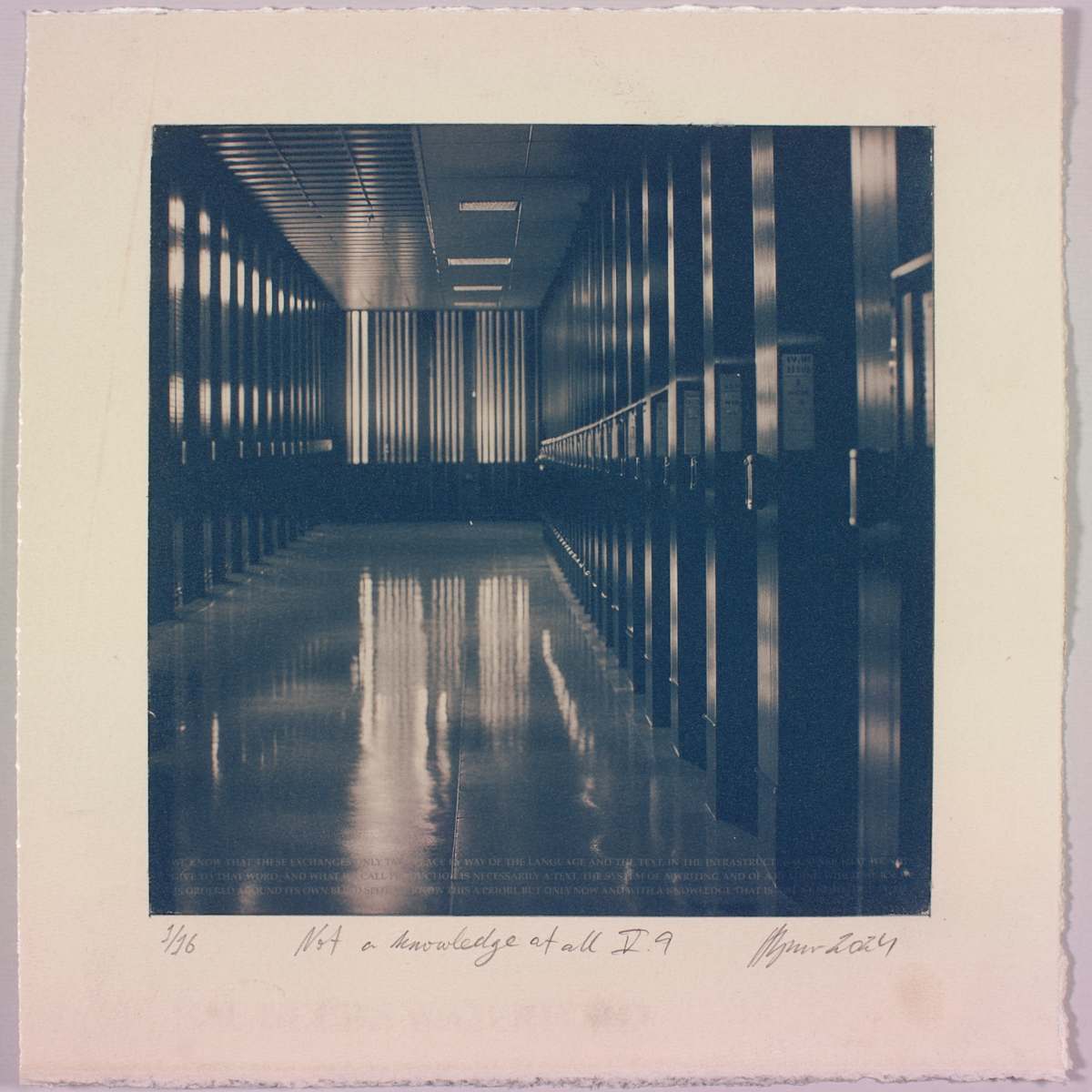 Not a knowledge at all V.9 – generated cyanotype photograph 1/6 by Hlynur Helgason 