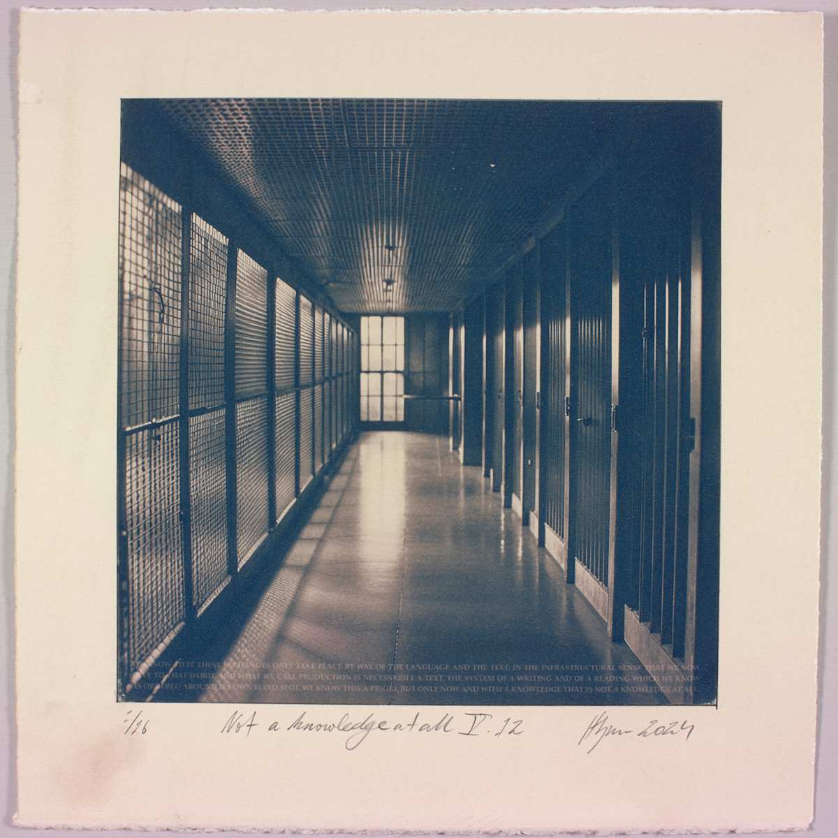 Not a knowledge at all V.12 – generated cyanotype photograph 1/6 by Hlynur Helgason 