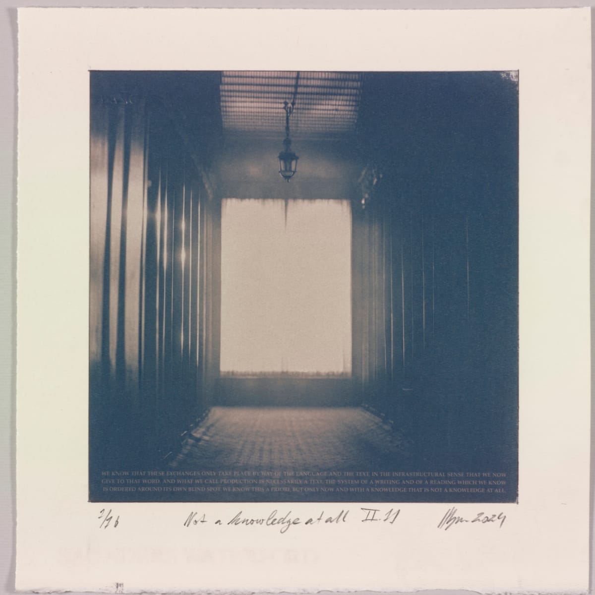 Not a knowledge at all II.11 – generated cyanotype photograph 1/6 by Hlynur Helgason 