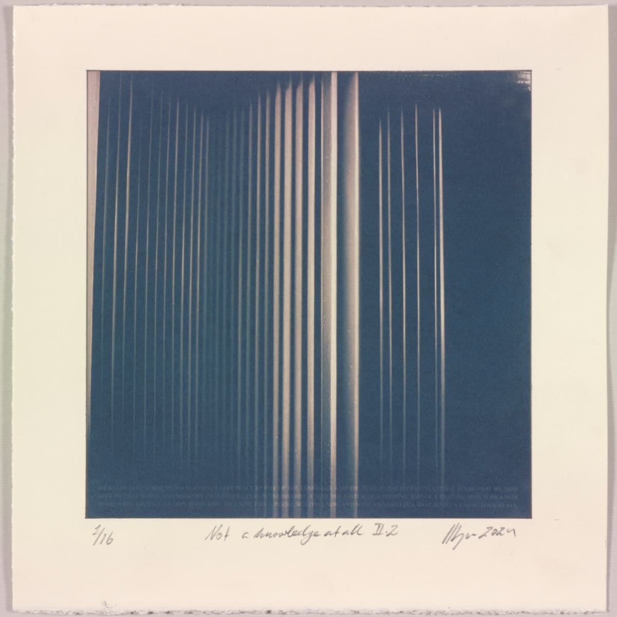 Not a knowledge at all II.2 – generated cyanotype photograph 1/6 by Hlynur Helgason 
