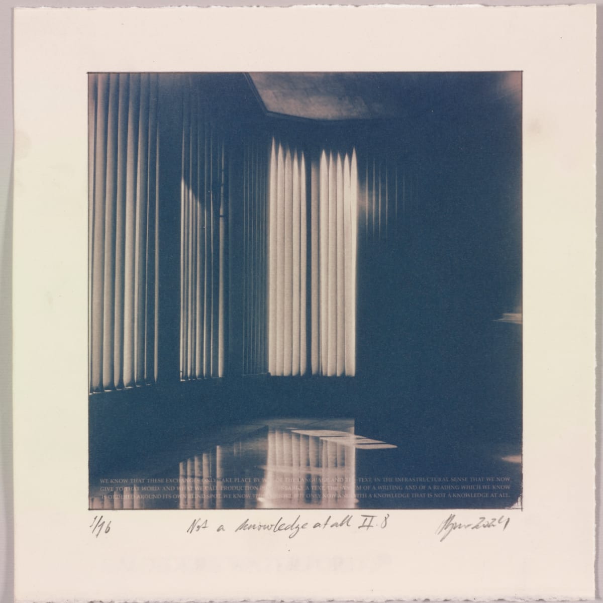 Not a knowledge at all II.8 – generated cyanotype photograph 1/6 by Hlynur Helgason 