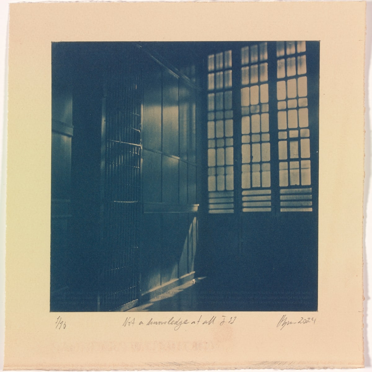 Not a knowledge at all I.11 – generated cyanotype photograph 1/6 by Hlynur Helgason 
