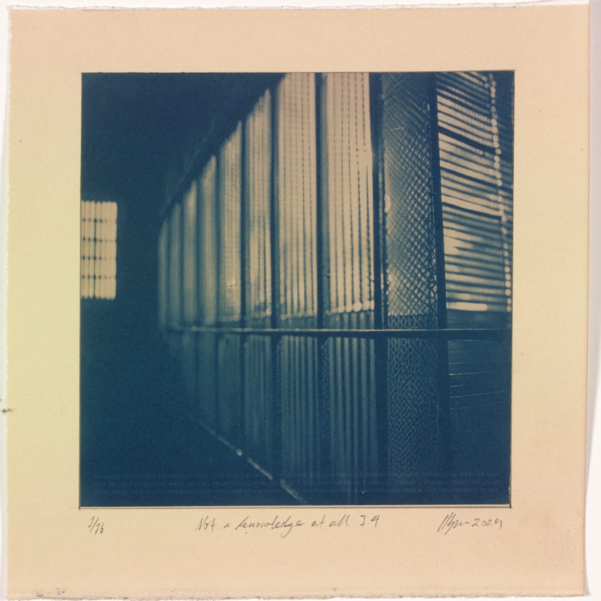 Not a knowledge at all I.4 – generated cyanotype photograph 1/6 by Hlynur Helgason