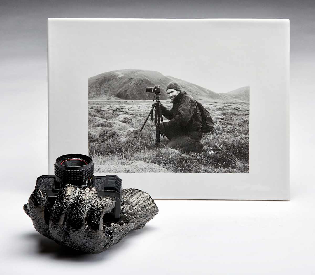 'Chris' Hand Holding a Camera'  Marne Lucas by Marne A Lucas  Image: From the 'Bardo ∞ Project' series. Made at Arts/Industry, a residency of the John Michael Kohler Art Center and Kohler Co Factory.