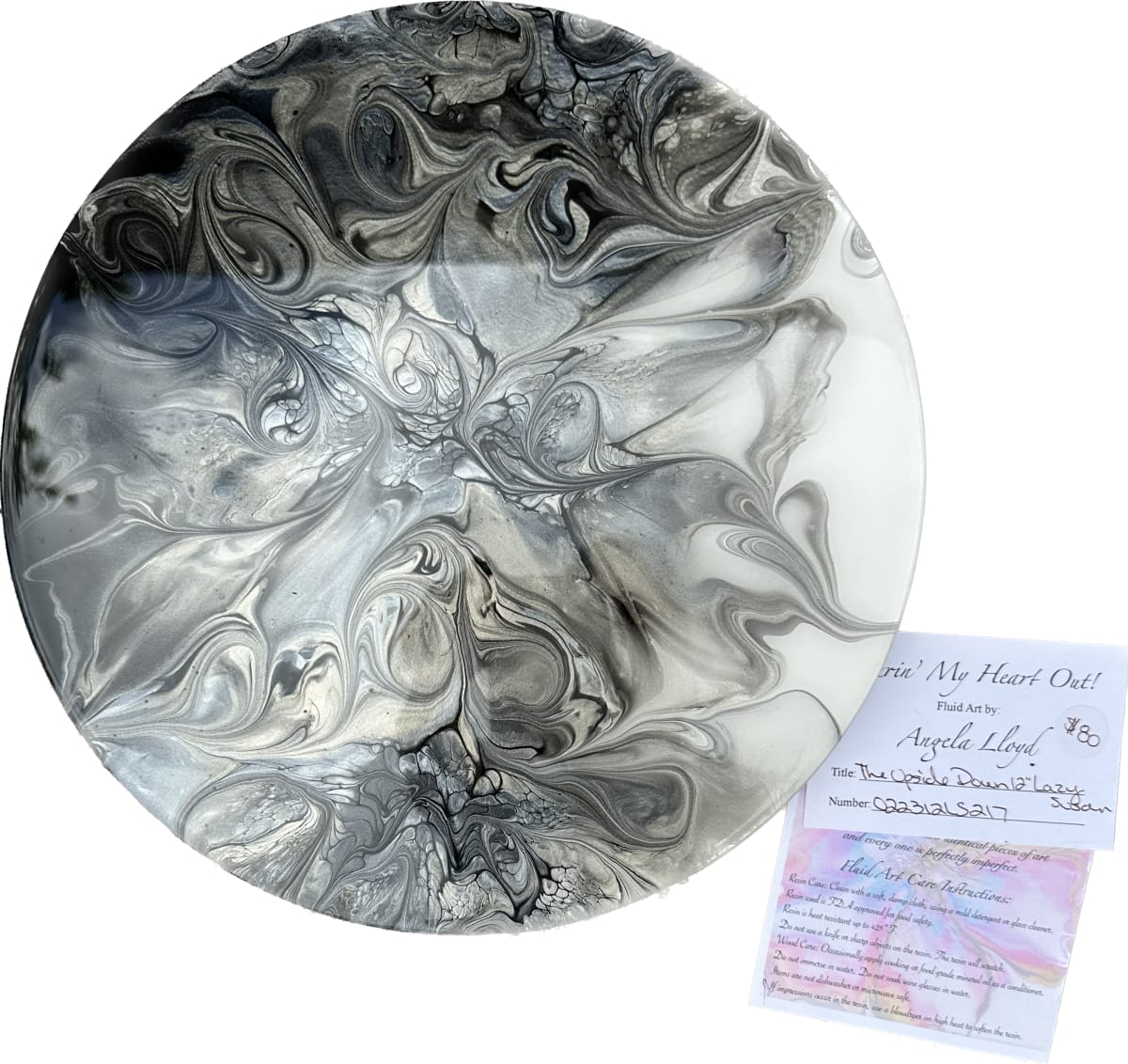 The Upside Down 12” Lazy Susan by Pourin’ My Heart Out - Fluid Art by Angela Lloyd 