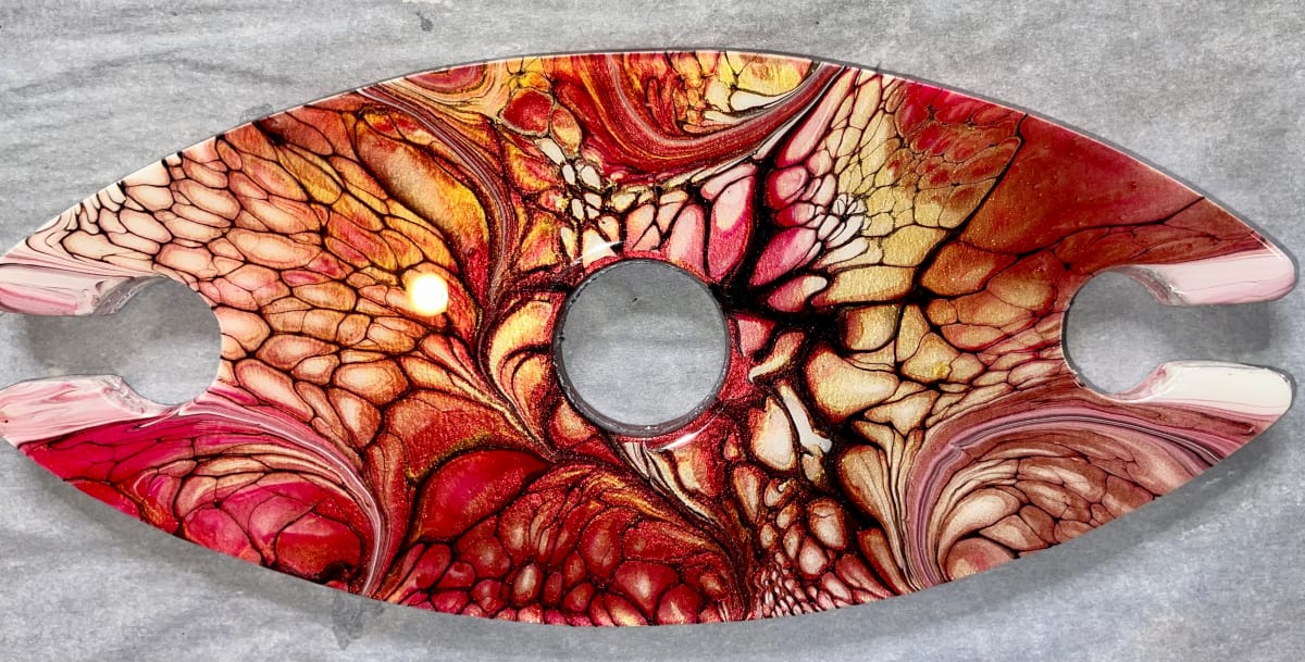 Raina Small Wine Caddy by Pourin’ My Heart Out - Fluid Art by Angela Lloyd 