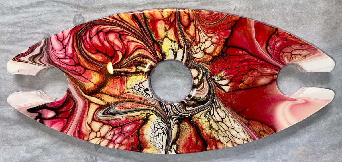 Raina Small Wine Caddy by Pourin’ My Heart Out - Fluid Art by Angela Lloyd 
