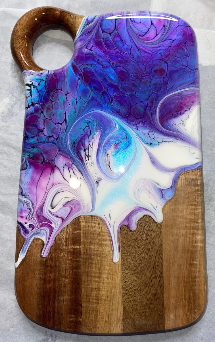 Pegasus, Small Charcuterie by Pourin’ My Heart Out - Fluid Art by Angela Lloyd 