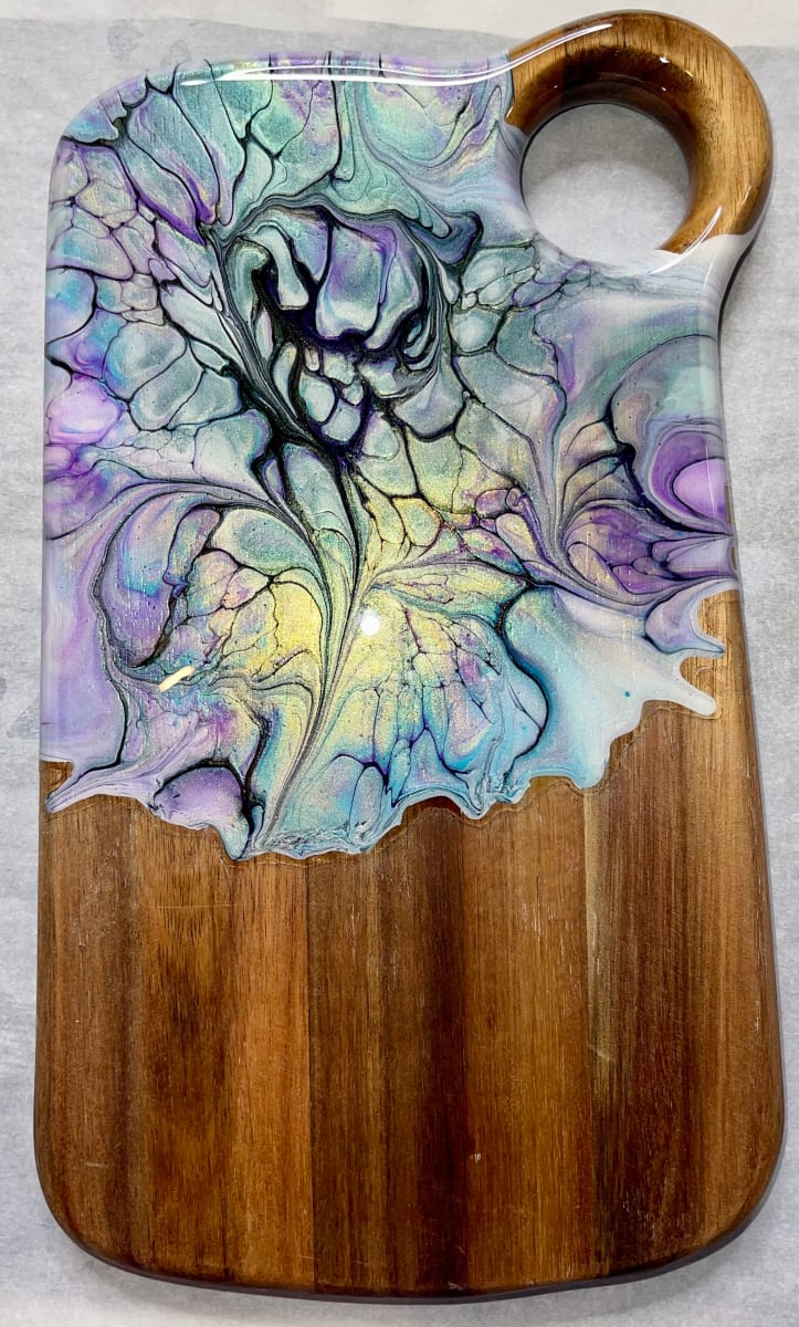 Mystique Small Charcuterie by Pourin’ My Heart Out - Fluid Art by Angela Lloyd 