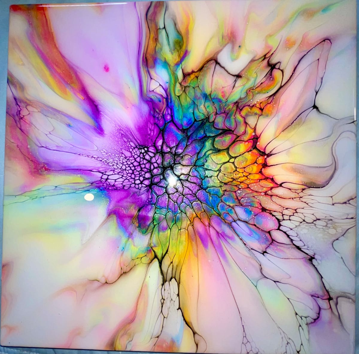 Neon Promise by Pourin’ My Heart Out - Fluid Art by Angela Lloyd 
